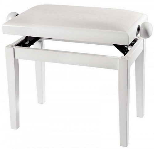 GEWA Piano Bench Deluxe White HighGloss   