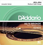 :D'Addario EZ920 AMERICAN BRONZE 85/15    , 12-54