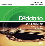 :D'Addario EZ890 AMERICAN BRONZE 85/15    , 9-45